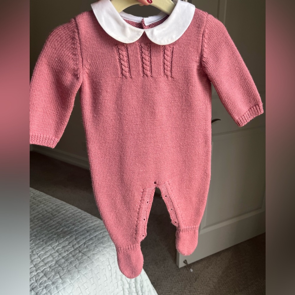 LA COQUETA KNIT ONESIE FOR NEWBORN